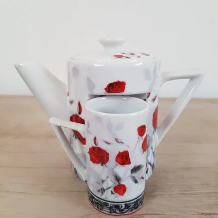 Bule e xicara Porcelana