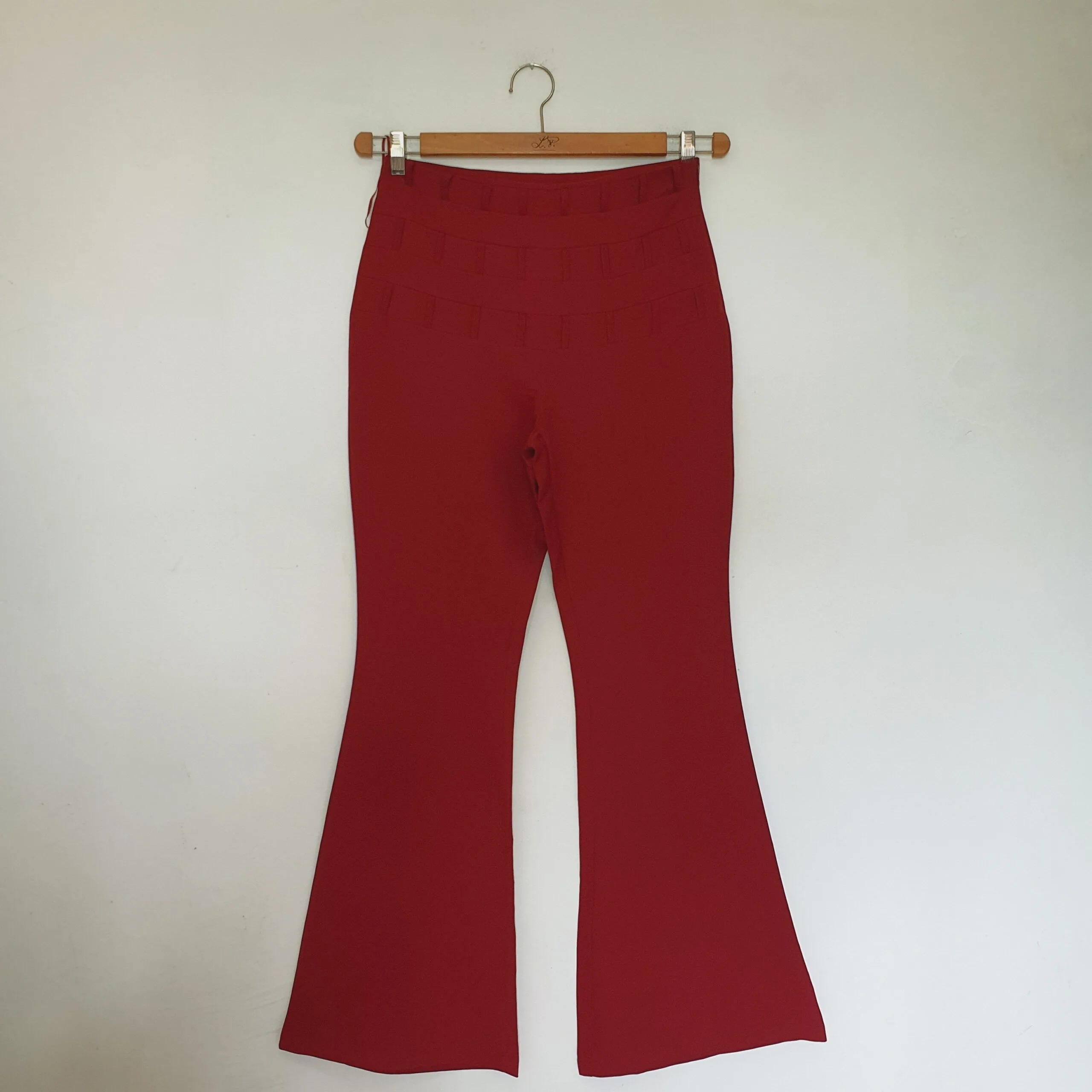 Calça Flare Vermelha - tam M 38 - Imagem 1