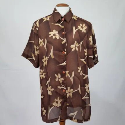 Camisa Feminina Flores - tam G