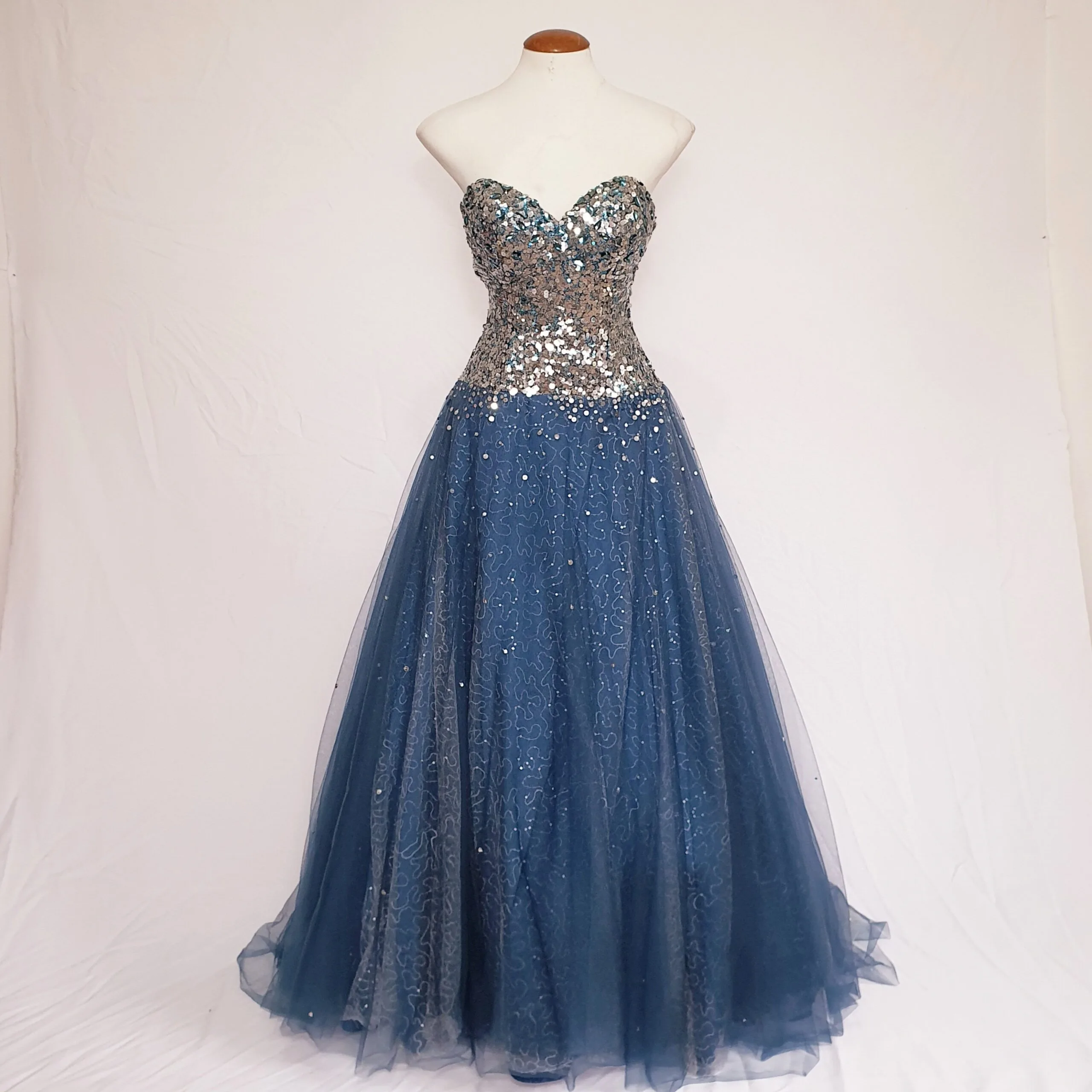 Vestido Azul de Festa 15 anos - tam P