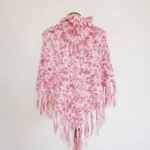 Poncho em Tricô Artesanal com Touca - tam único - Imagem 5