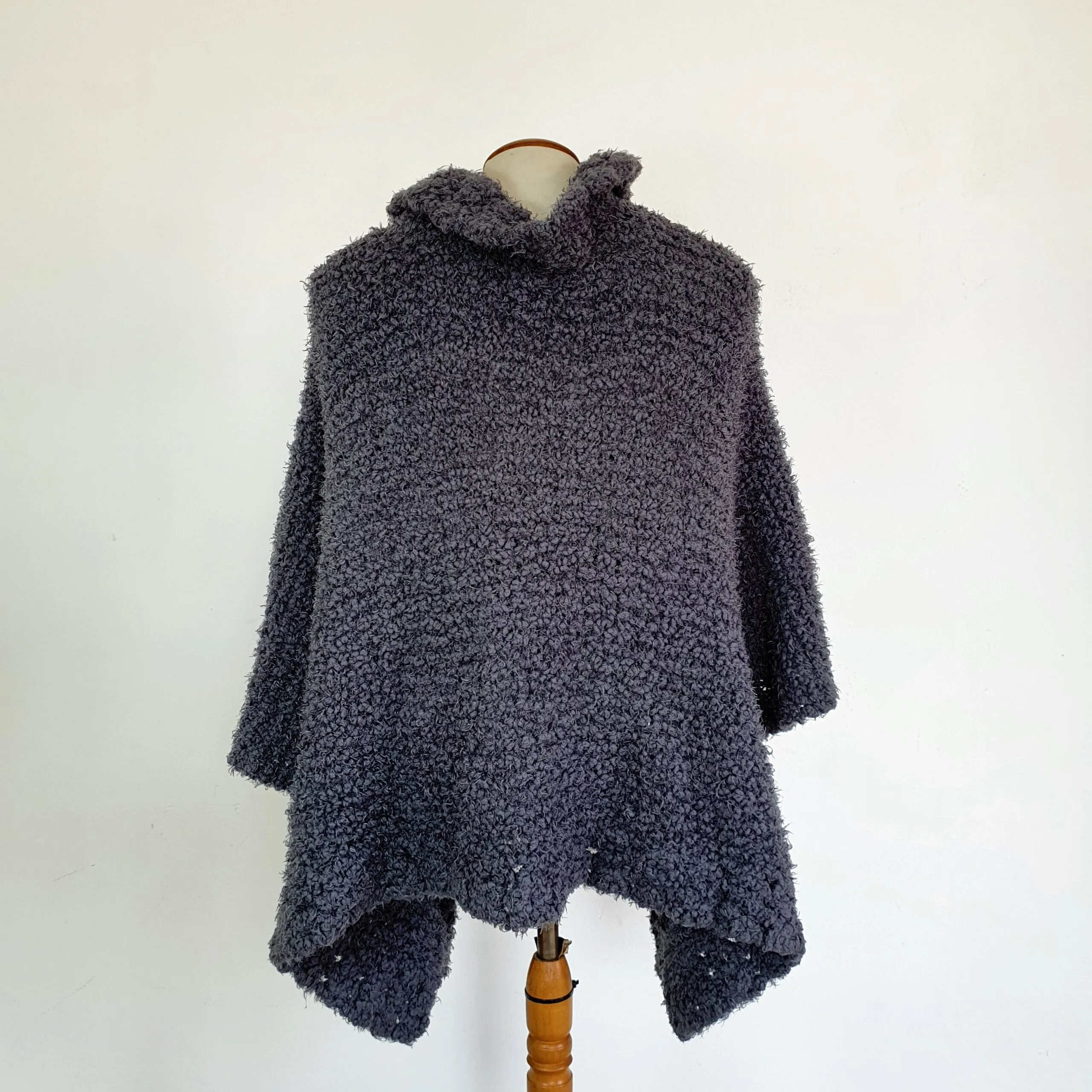 Poncho Cinza - tam Único