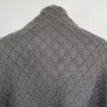 Xale tricô Cinza com Franjas - Imagem 2