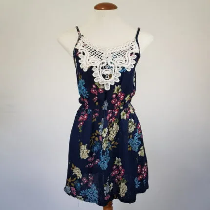 Vestido Azul Floral Verão - tam P
