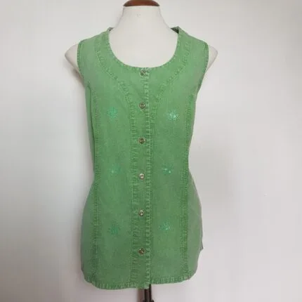 Blusa Sarja bordada Verde - tam GG