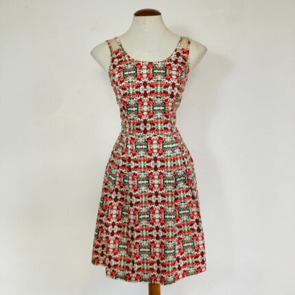 Vestido Rosinhas Vermelha - tam P