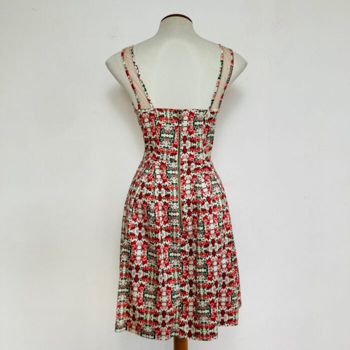 Vestido Rosinhas Vermelha - tam P - Imagem 2