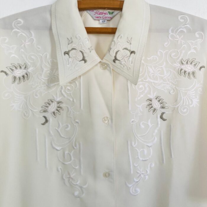 Camisa Vintage Bordada - tam G - Imagem 5