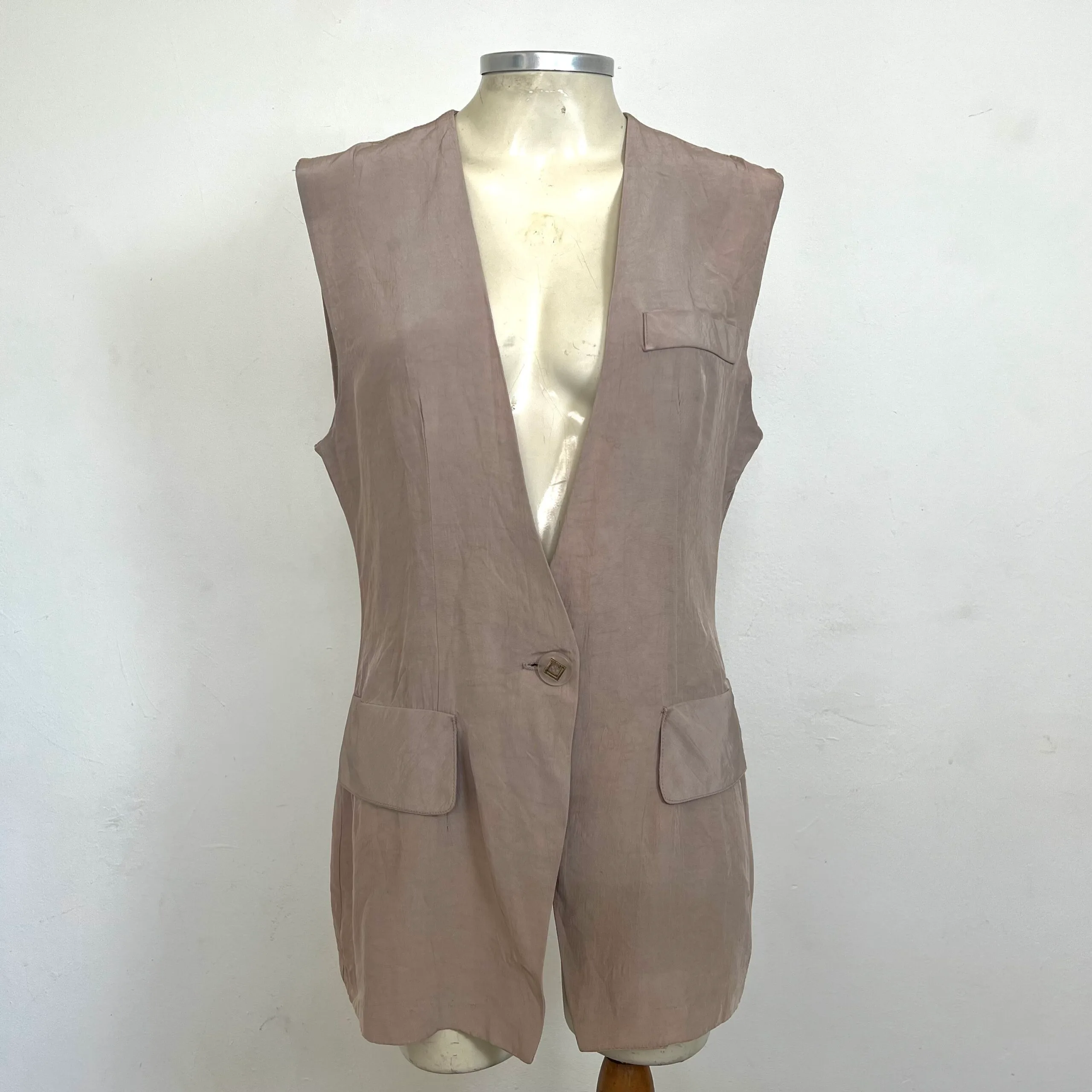 Colete Alongado Areia - tam M