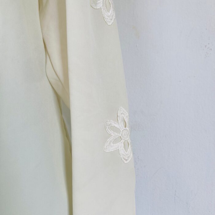 Camisa Vintage Bordada Renda Guipir - tam G - Imagem 4