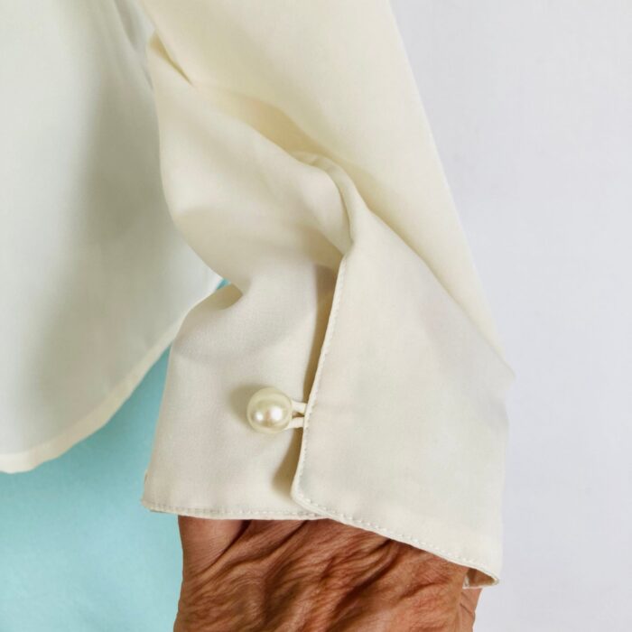 Camisa Vintage Bordada Renda Guipir - tam G - Imagem 8