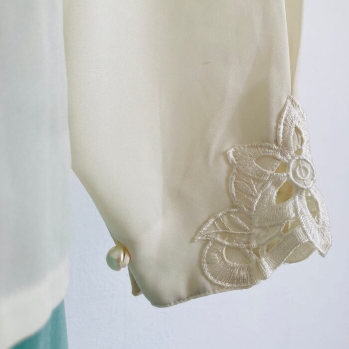 Camisa Vintage Bordada Renda Guipir - tam G - Imagem 5