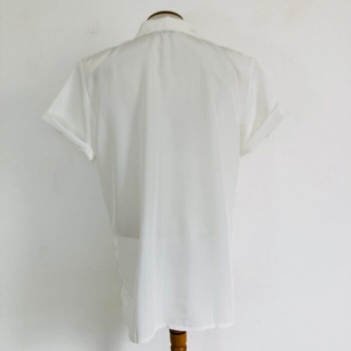 Camisa Vinatge Bordada Branca - tam G/GG - Imagem 7
