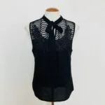 Blusa Gola Laço com Rendas - tam M