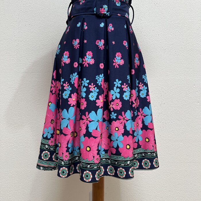 Vestido Floral Azul com Cinto - Tam P - Imagem 3