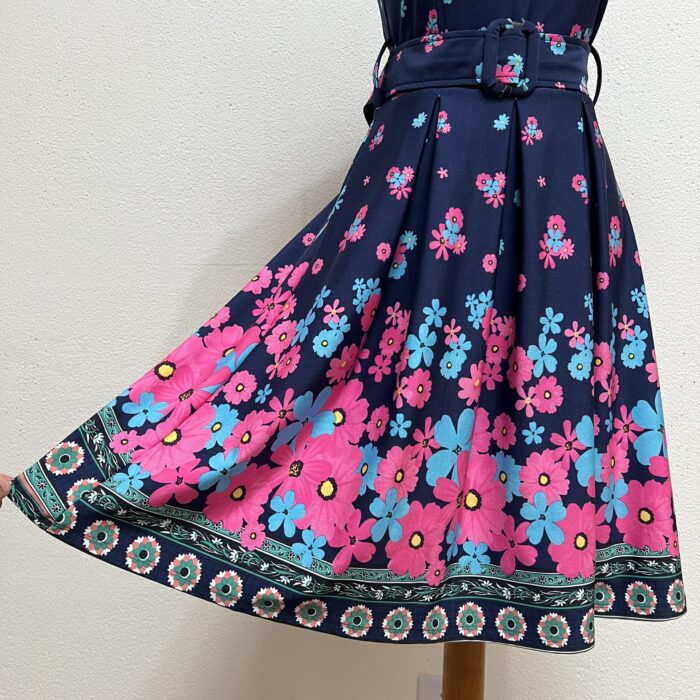 Vestido Floral Azul com Cinto - Tam P - Imagem 5