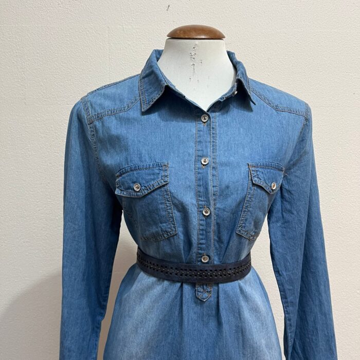 Chemise Jeans estilo vestido - Tam M - Imagem 2