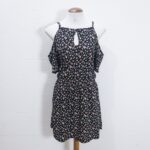 Vestido Preto Floral - Tam M