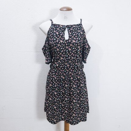 Vestido Preto Floral – Tam M