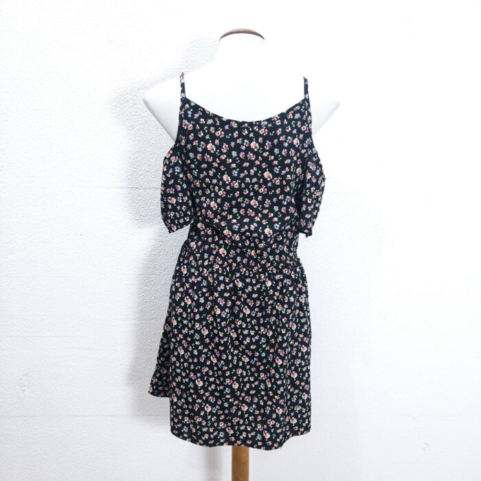 Vestido Preto Floral - Tam M - Imagem 5