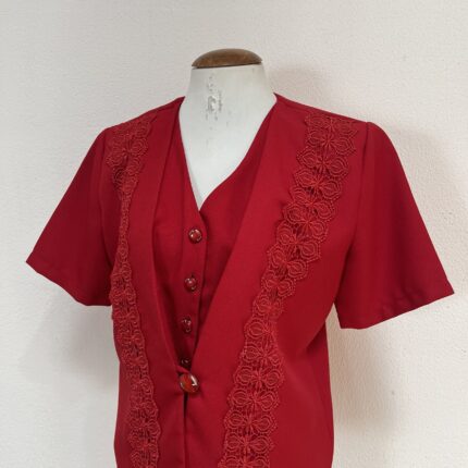 Blusa Vintage Vermelha – Tam M