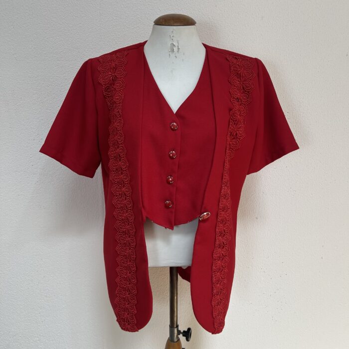 Blusa Vintage Vermelha - Tam M - Imagem 5