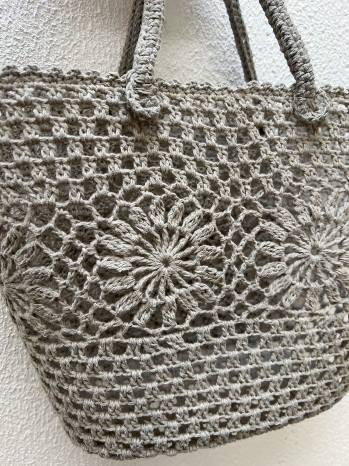 Cesta Sacola em Crochê de Praia - Imagem 4