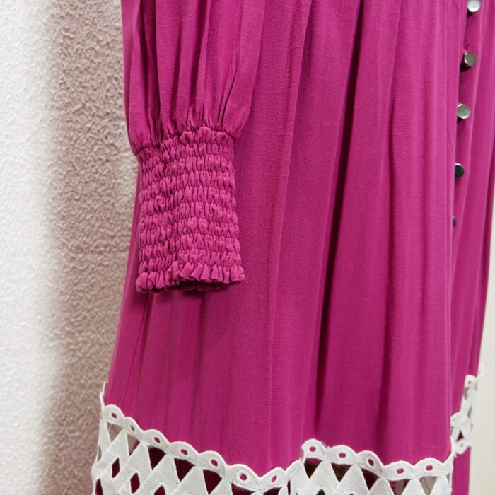 Vestido Rosa com Rendas - Tam M - Imagem 4