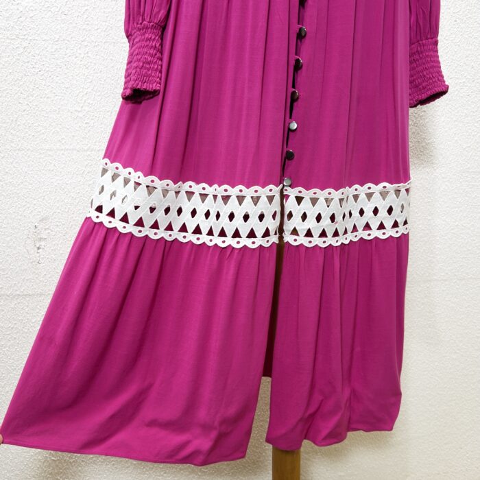 Vestido Rosa com Rendas - Tam M - Imagem 5