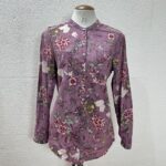 Camisa Floral Roxa - Tam G