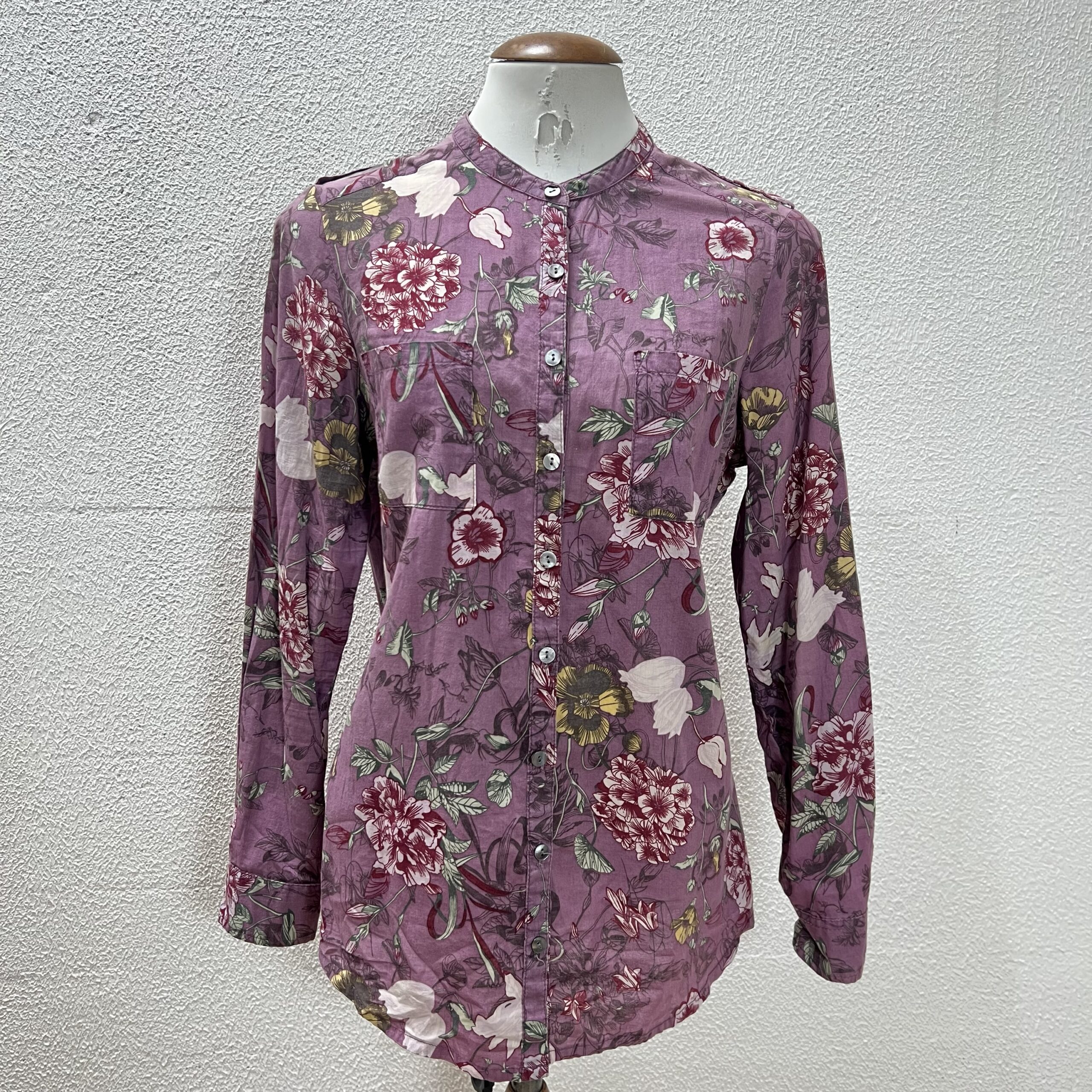 img_7754 Camisa Floral Roxa - Tam G - Imagem 1