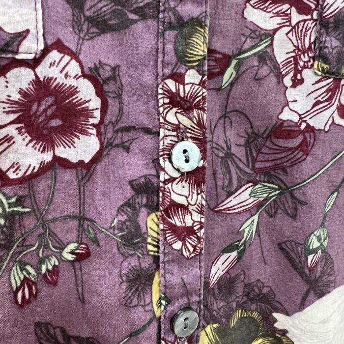 Camisa Floral Roxa - Tam G - Imagem 3