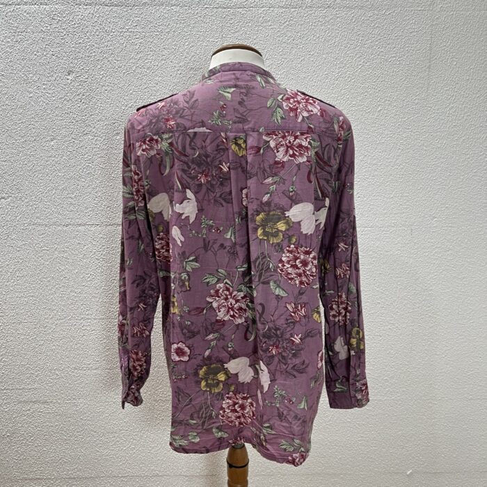 Camisa Floral Roxa - Tam G - Imagem 5