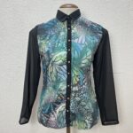 Camisa Preta Borboletas - Tam M