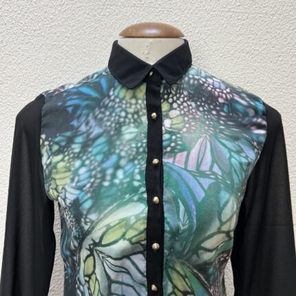 Camisa Preta Borboletas – Tam M