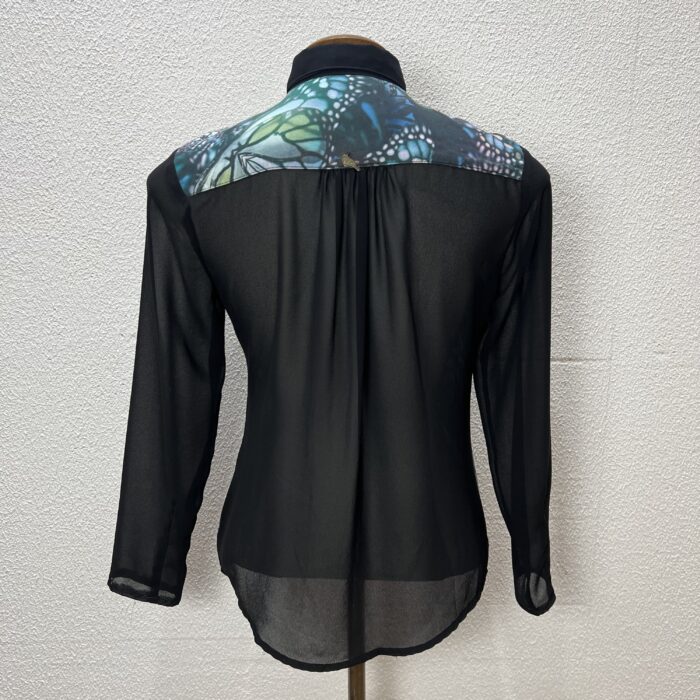 Camisa Preta Borboletas - Tam M - Imagem 4