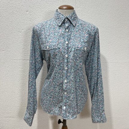 Camisa Azul Floral – Tam G
