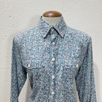 Camisa Azul Floral – Tam G