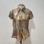 Camisa Marrom com Glitter - Tam M