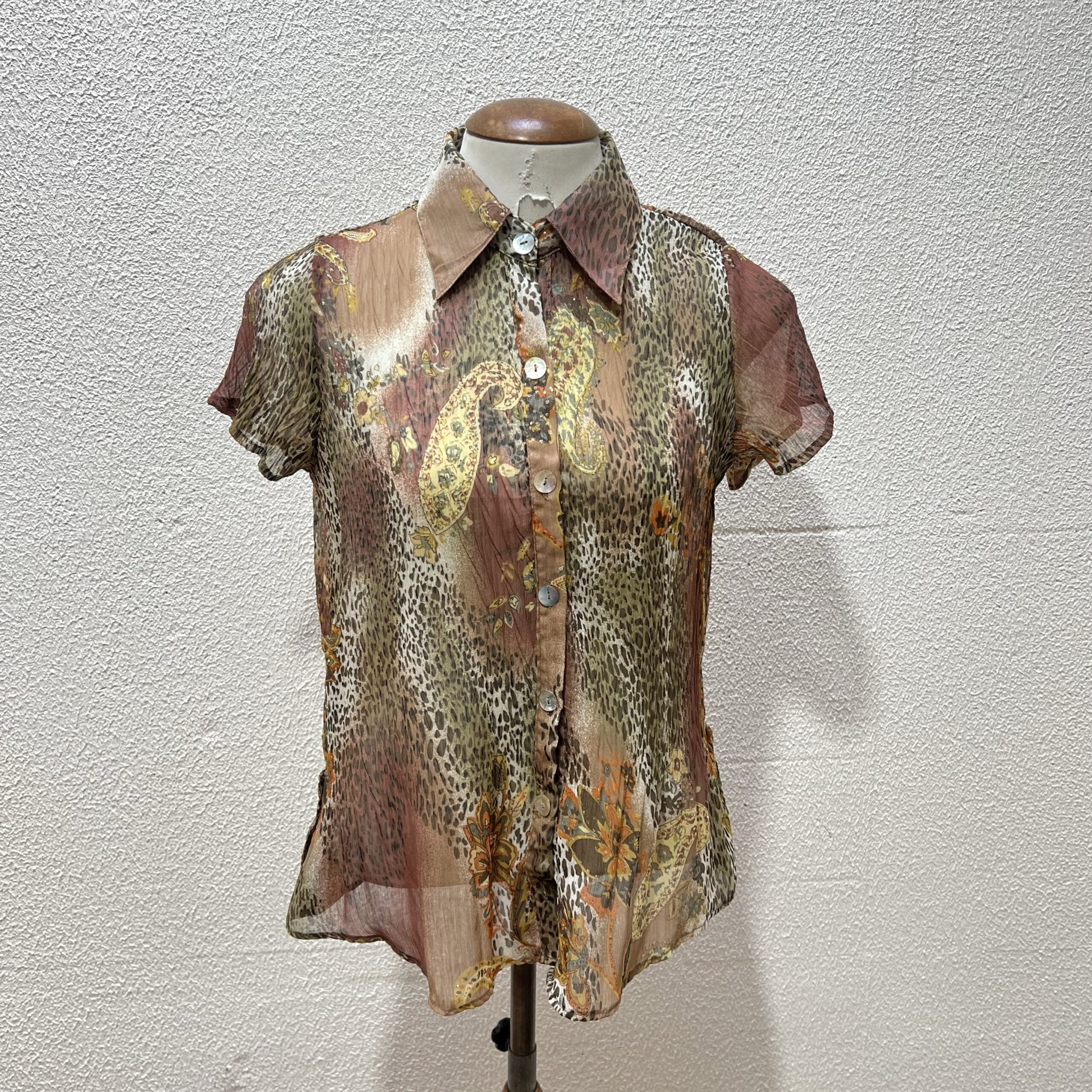 img_7955 Camisa Marrom com Glitter - Tam M - Imagem 1