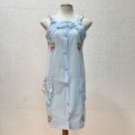 Avental Azul com Babados - Tam G