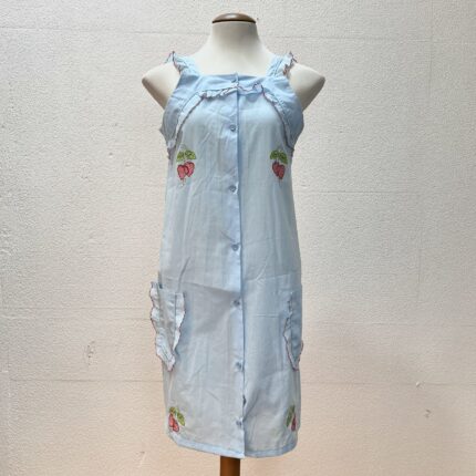 Vestido Avental Vintage Azul – Tam P