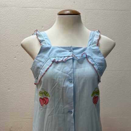 Vestido Avental Vintage Azul – Tam P