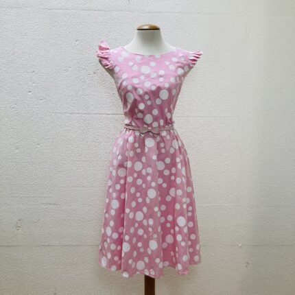 Vestido Rosa de Bolinhas – tam M