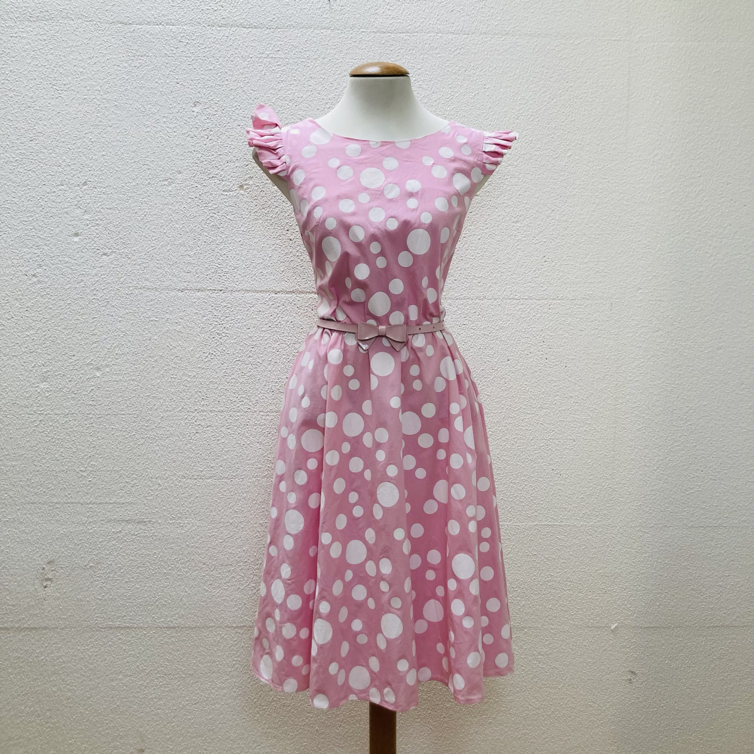 img_6194 Vestido Rosa de Bolinhas - tam M - Imagem 1