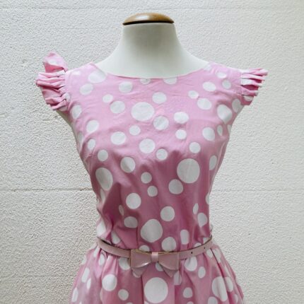 Vestido Rosa de Bolinhas – tam M