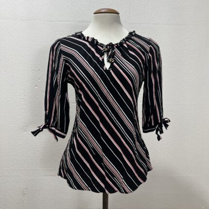 Blusa Listrada com Babados – Tam M