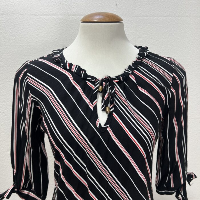 Blusa Listrada com Babados - Tam M - Imagem 2