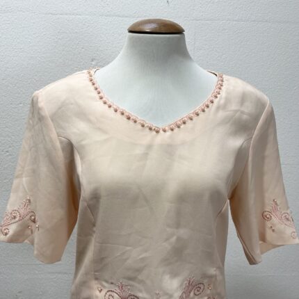 Blusa Vintage Com Pérolas – Tam M