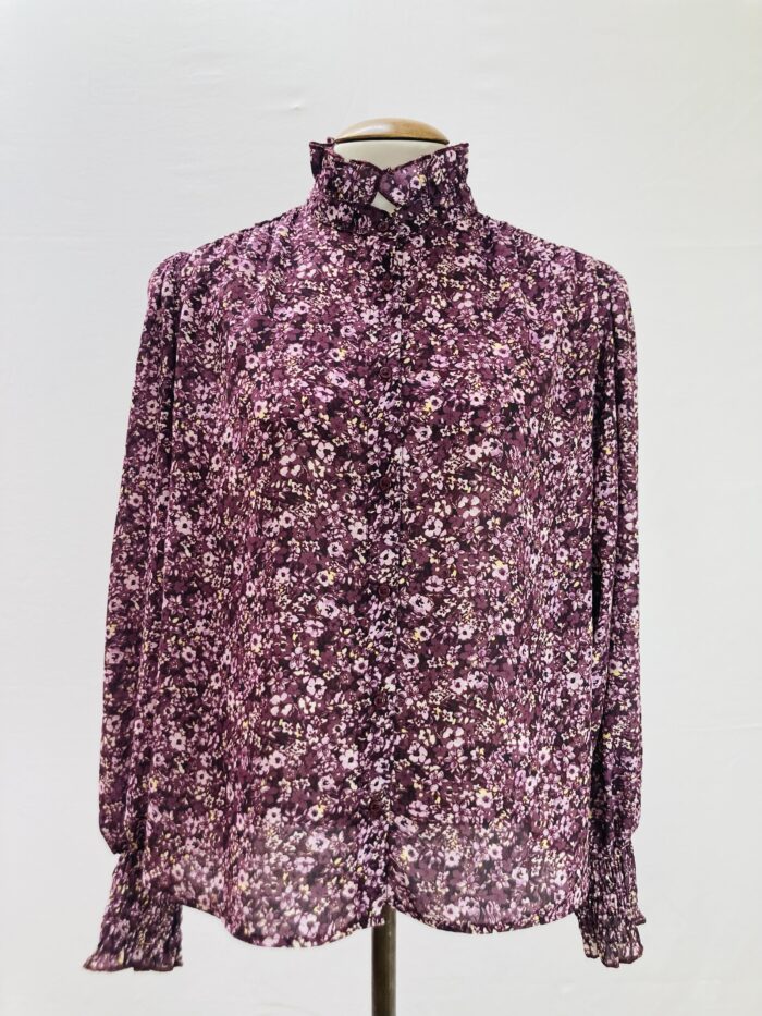 Blusa Estampada com Babado na Gola - tam P - Imagem 5